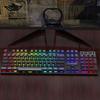 LVKIDRON 4-in-1 Portable USB Wired Gaming Combo Set 104-Key Mechanical RGB Backlit Anti-Fall Ergonomic Mouse Mousepad Headphones