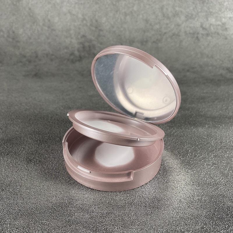 Tragbare leere Kompaktpackung – Puderbehälter mit Spiegel für Rouge, Highlighter und DIY-Make-up