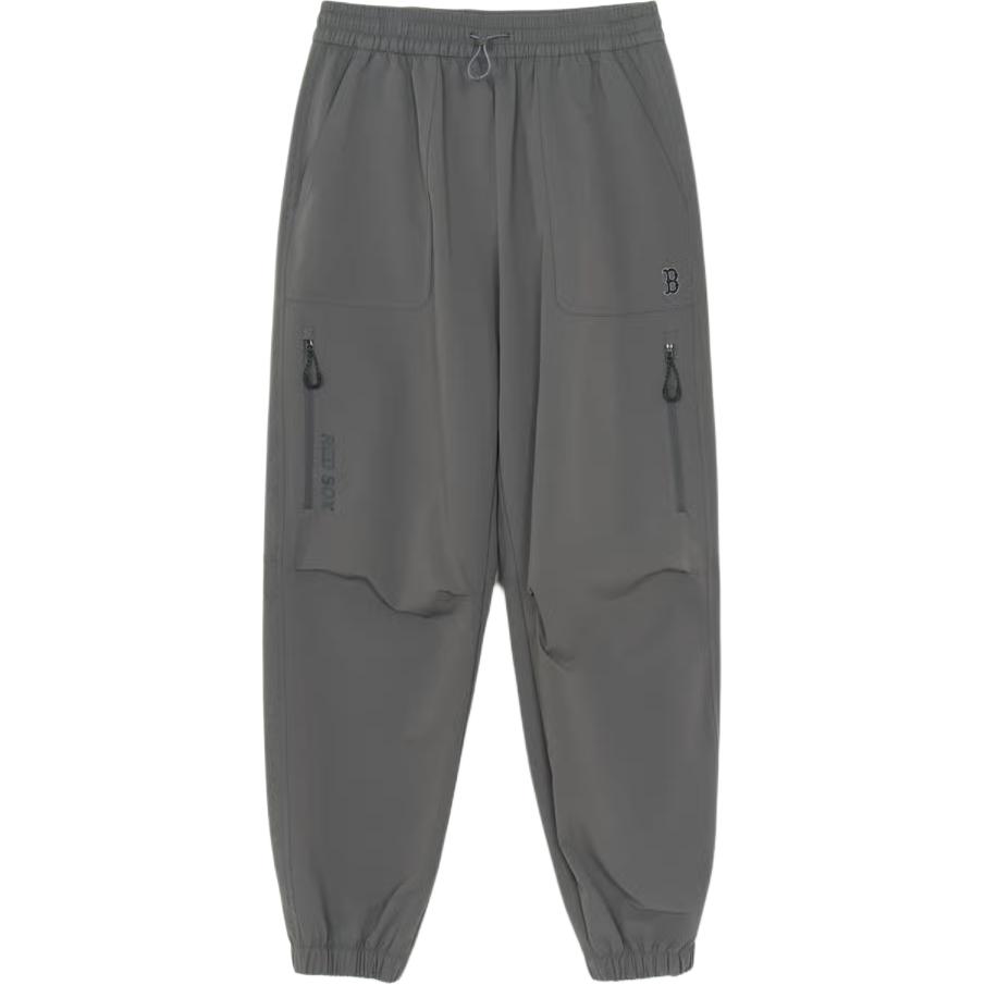 MLB Knitted Sweatpants Unisex Dark Gray Moderate Cuffed Pants 3AWPB0756-43CGL M