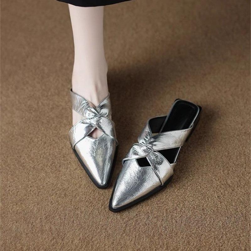 Fashion Fashion Pointed Toe Female  Heels Women Slippers Slidesles Shoes New in Summer Spring Ladies Heeled Slippers Sandals Shoes