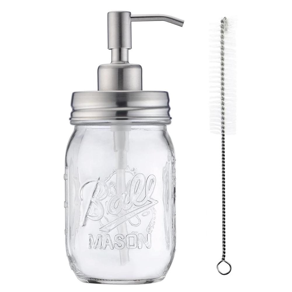 

Стальной дозатор мыла в банке для лосьона из нержавеющей стали для ванной комнаты чистый