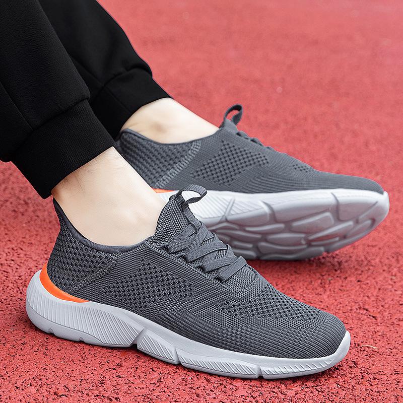Elderly shoes men's non-slip soft sole lightweight flat bottom dad middle-aged and elderly walking shoes spring and summer leisure