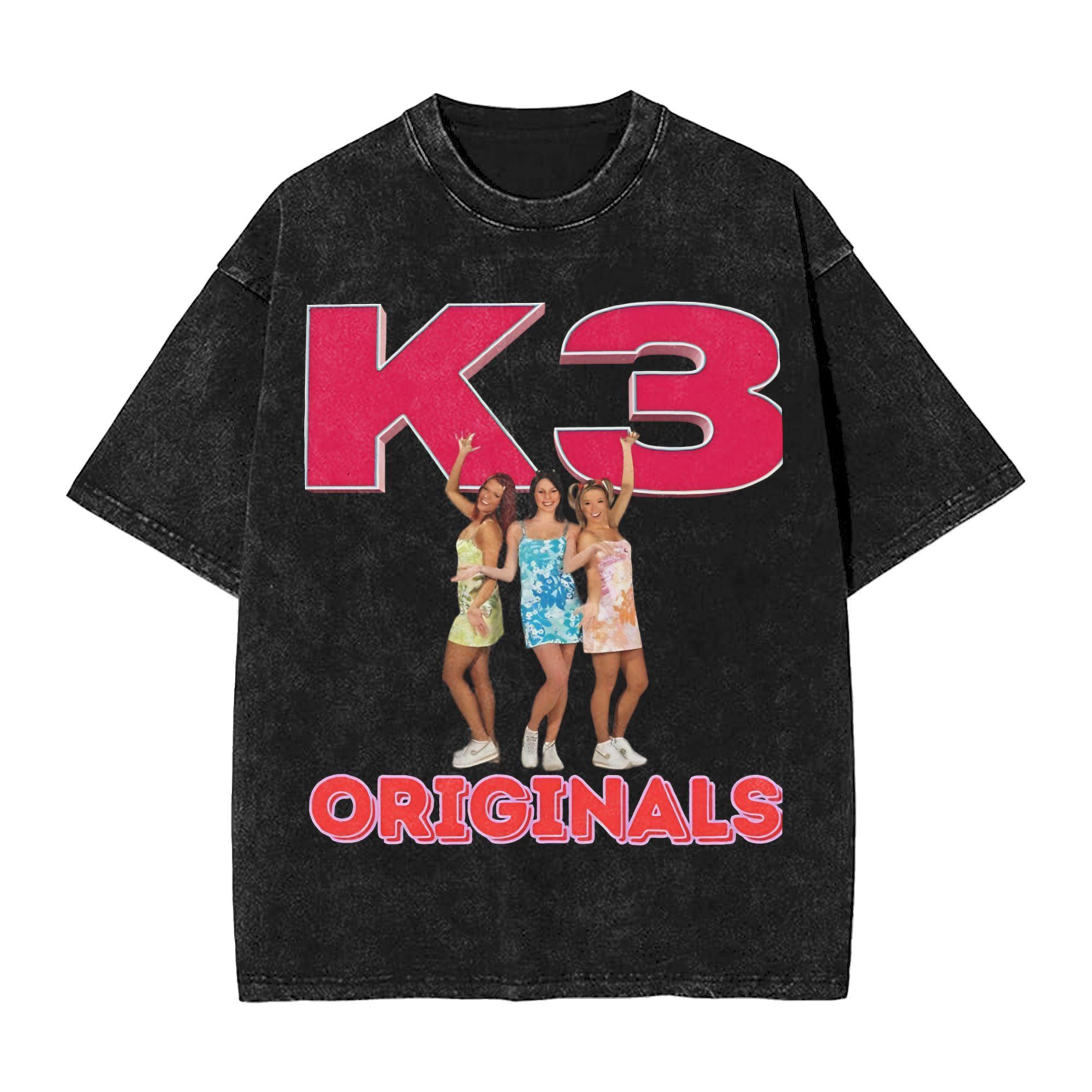

K Studio Girl Group T Shirt Hip Hop Washed Short Sleeve Harajuku TShirt Vintage for Unisex Women Streetwear Printed Tee Shirt 2XL