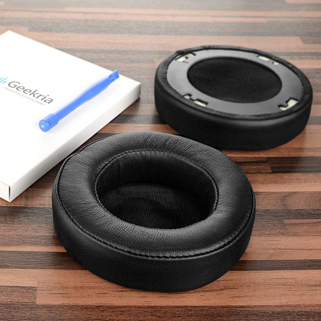 Geekria Elite Compatible Ear Pads for AKG K701, K702, Q701, Q702, K601, K612, K712, K400, and K500 Headphones, Black Sheepskin Ear/Ear Cup Pads