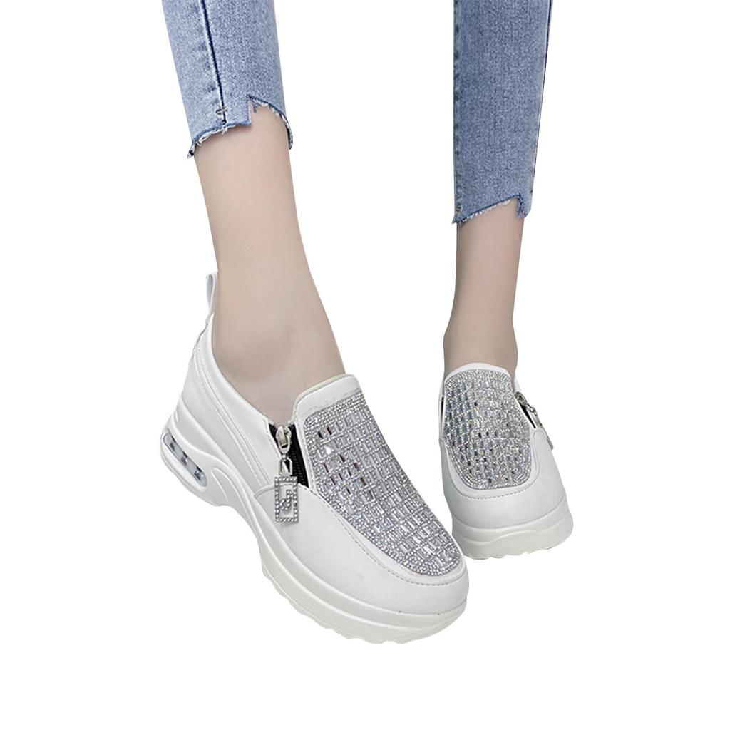 Running Sport Shoes  Thick Bottom Crystal  Casual Shoes