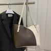 Black White Color Block Tote Bag Large Capacity Shoulder Bag For Women Casual Work Office Travel Shopping Handbag