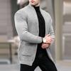 Autumn Winter Men's Fashion Knit Cardigan Long Sleeve Single Breasted Solid Color Simple Basic Casual Knitted Sweater Cardigans