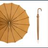 Winddichter Halbautomatik-Regenschirm mit 16 Rippen und langem Griff
