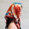Sweet Triangle Headband French Pastoral Style Silk Scarf Korean Hair Scarf  For Girl Women