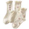Lolita Off-White Lace Trim Socks for Women - Spring/Autumn Thin Style