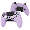 PlayVital Silikonhülle für PS5 Edge weicher Gummi-Schutz Skin für PS5 Edge Wireless inklusive Daumenstick Edition Mauve rutschfester Controller,