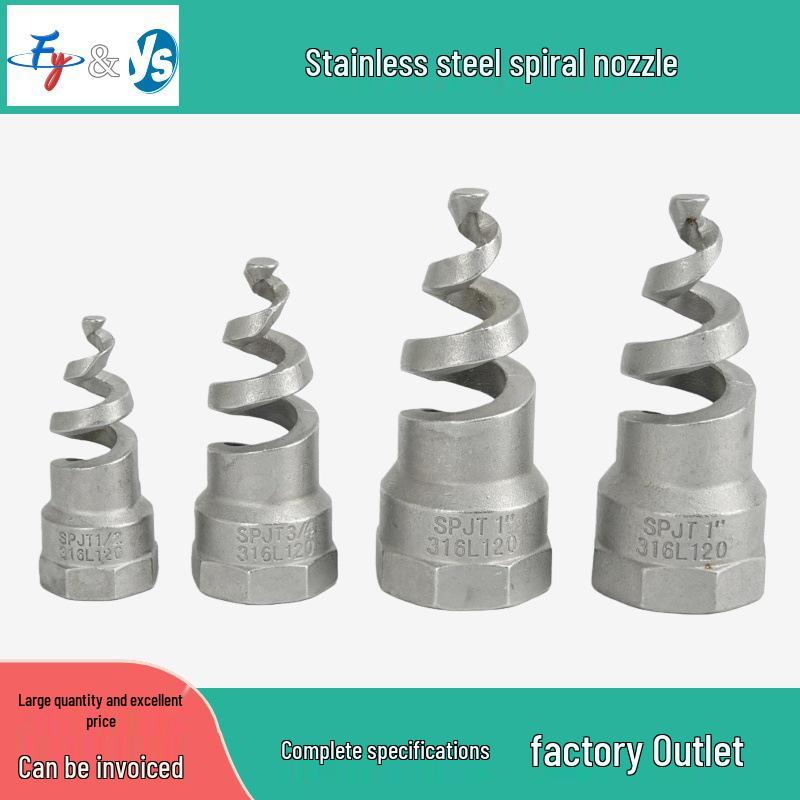Stainless Steel Anti-Clog Spiral Spray Nozzle for Cooling Tower & Fire Protection