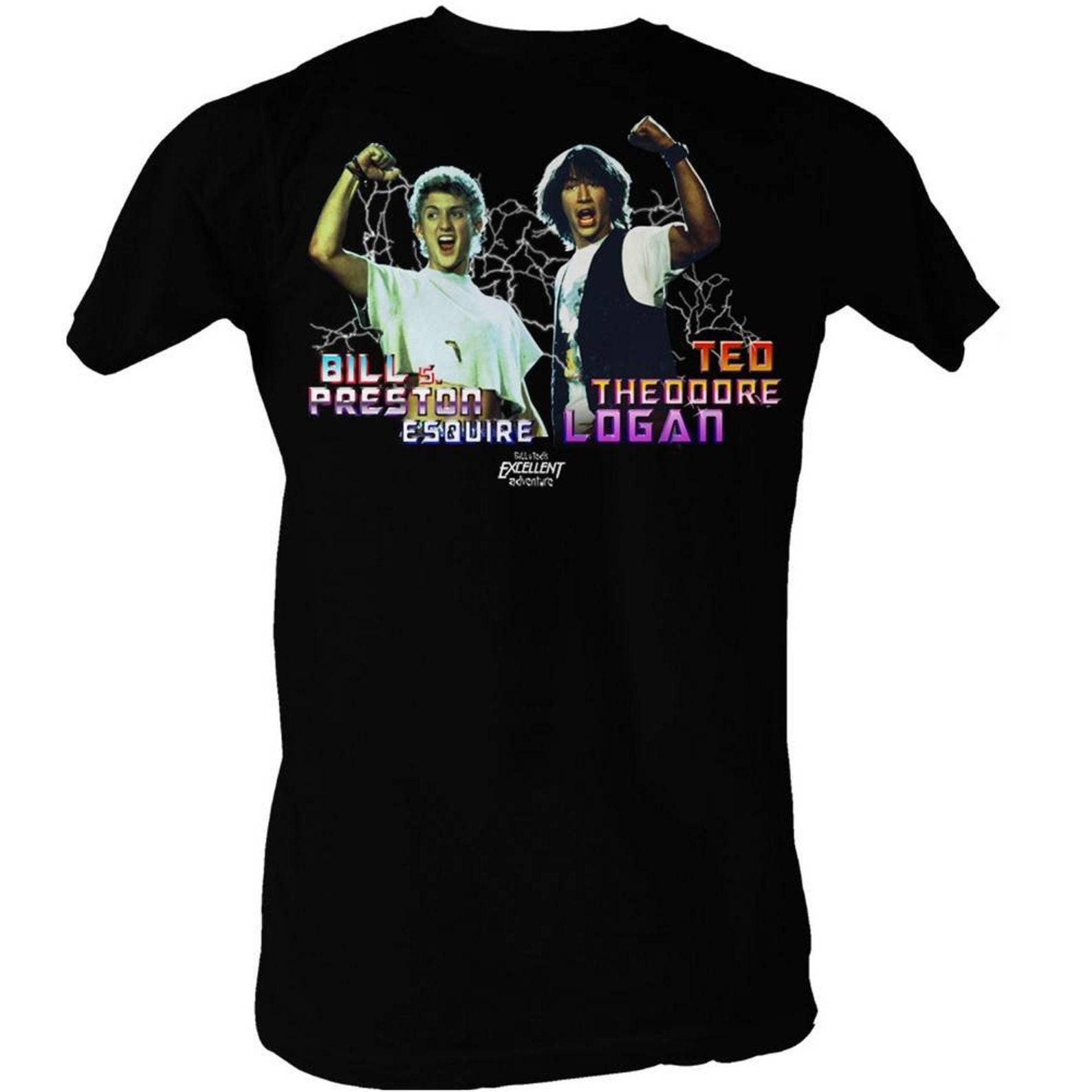 Bill and Ted Light Show Black Adult T-Shirt 3XL