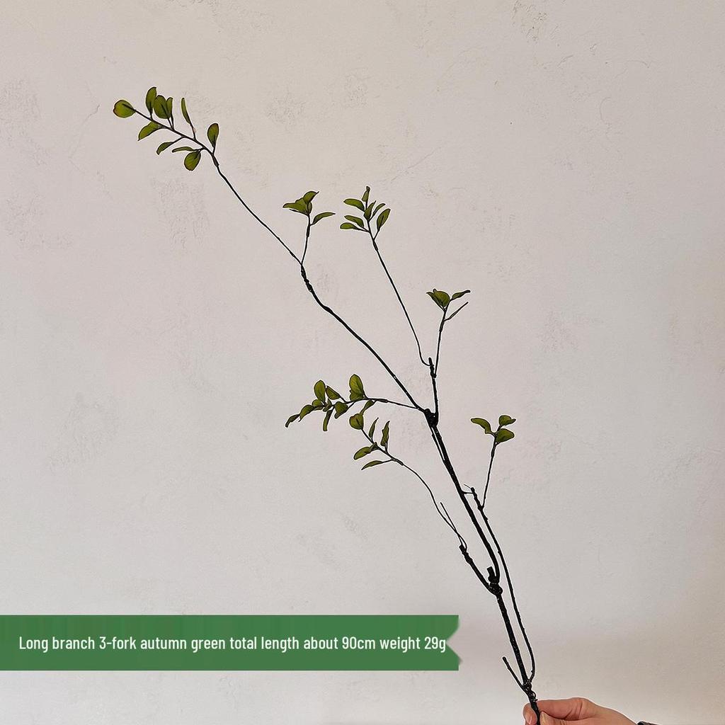 Chinese Style Autumn Branches for Home and Hotel Decor - Artificial Green Plant Ornaments for Flower Arrangements