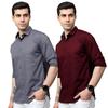 Tee Projekt Cotton Shirt For Men Ll Front Pocket Shirt Ll Stylish Long Sleeve Shirt Ll Soild Regular Fit (Pack Of ) Gre