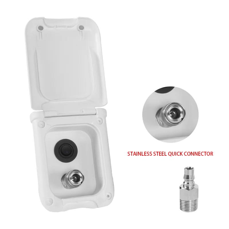 

Lockable RV External Water Outlet Hatch – Fresh Water Fill Port Cover with Filter for Caravans & Motorhomes