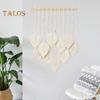 Leaf Macrame Tapestry Bohemian Wall Hanging Ornament Handmade Macrame Home Decoration for Living Room Bedroom Corridor