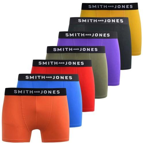 Smith & Jones Herren Tevin Boxershorts (Packung mit 7)