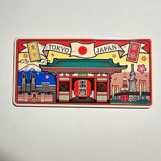 Tokyo scenery refrigerator magnet 126cm traditional Japanese motifs Kaminarimon Mount Fuji Tower design red