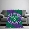 comfort warm soft c-Championships plush blanket w-Wimbledon for sofa living fashion room office bedroom travel Flannel gift