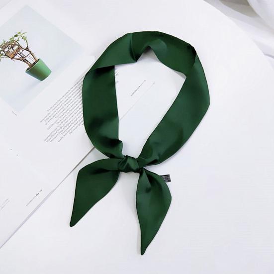 Handbag Scarf Solid Color Wear Resistant Lint Free Smooth Friendly to Skin Decorative Polyester Women Handbag Scarf Band Hair Neck Ribbon for Women