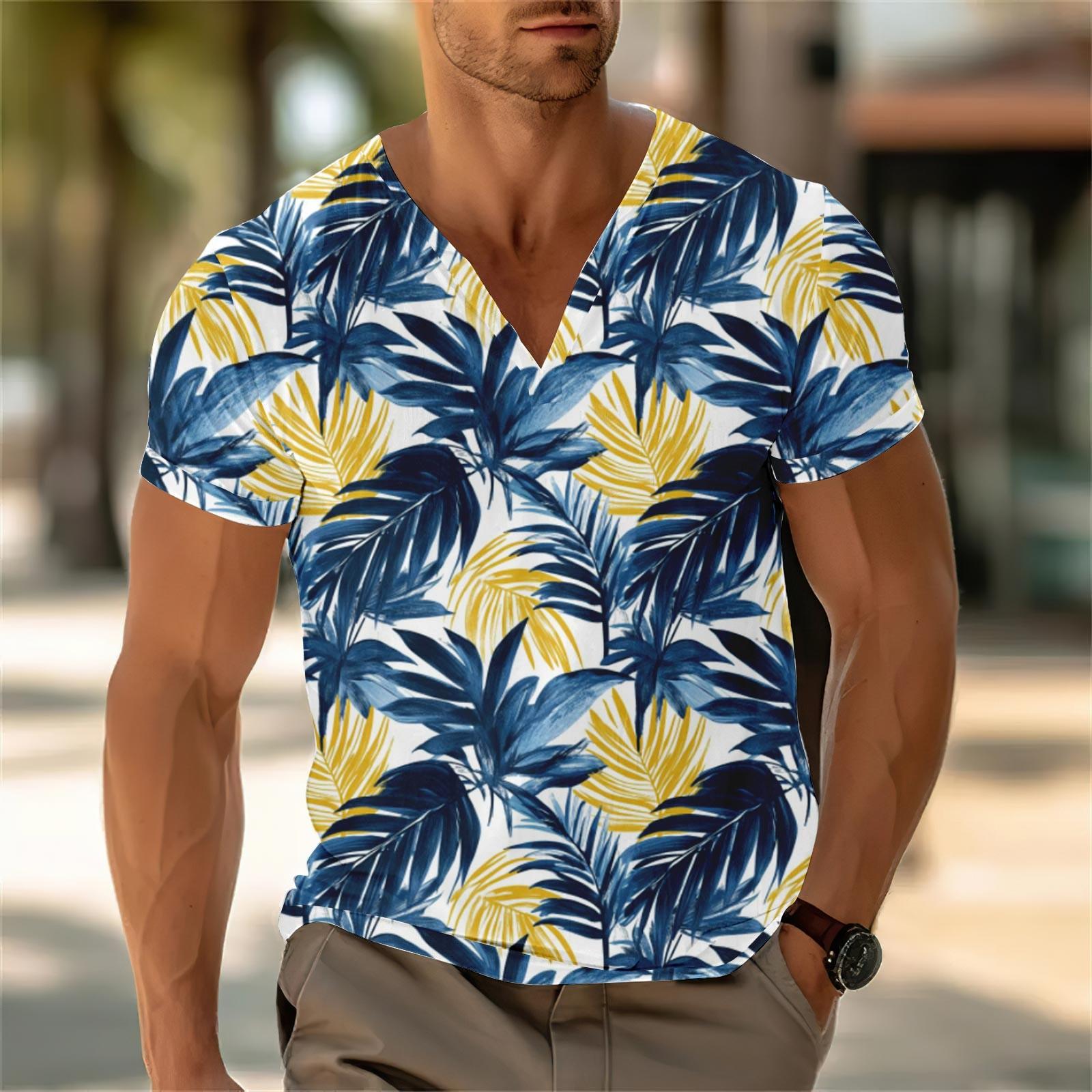 

Мужской повседневный топ с V-образным вырезом и короткими рукавами, свободный повседневный модный топ для отдыха XXXXXL