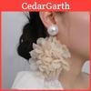 Boucles d'oreilles pendantes élégantes Fleur de Perle avec Design Géométrique en Résine pour Femmes