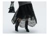 Elegant Women's French Mesh Layered Lace Skirt - New Spring Arrival, Mid-length with Wide Hem and Slimming Fluffy Design