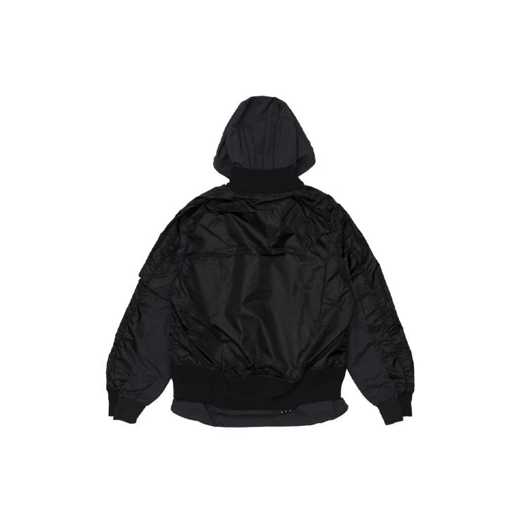 Nike x sacai Double Layer Contrasting Hooded Jacket Asia Sizing 'Black' Men's CZ4697-010