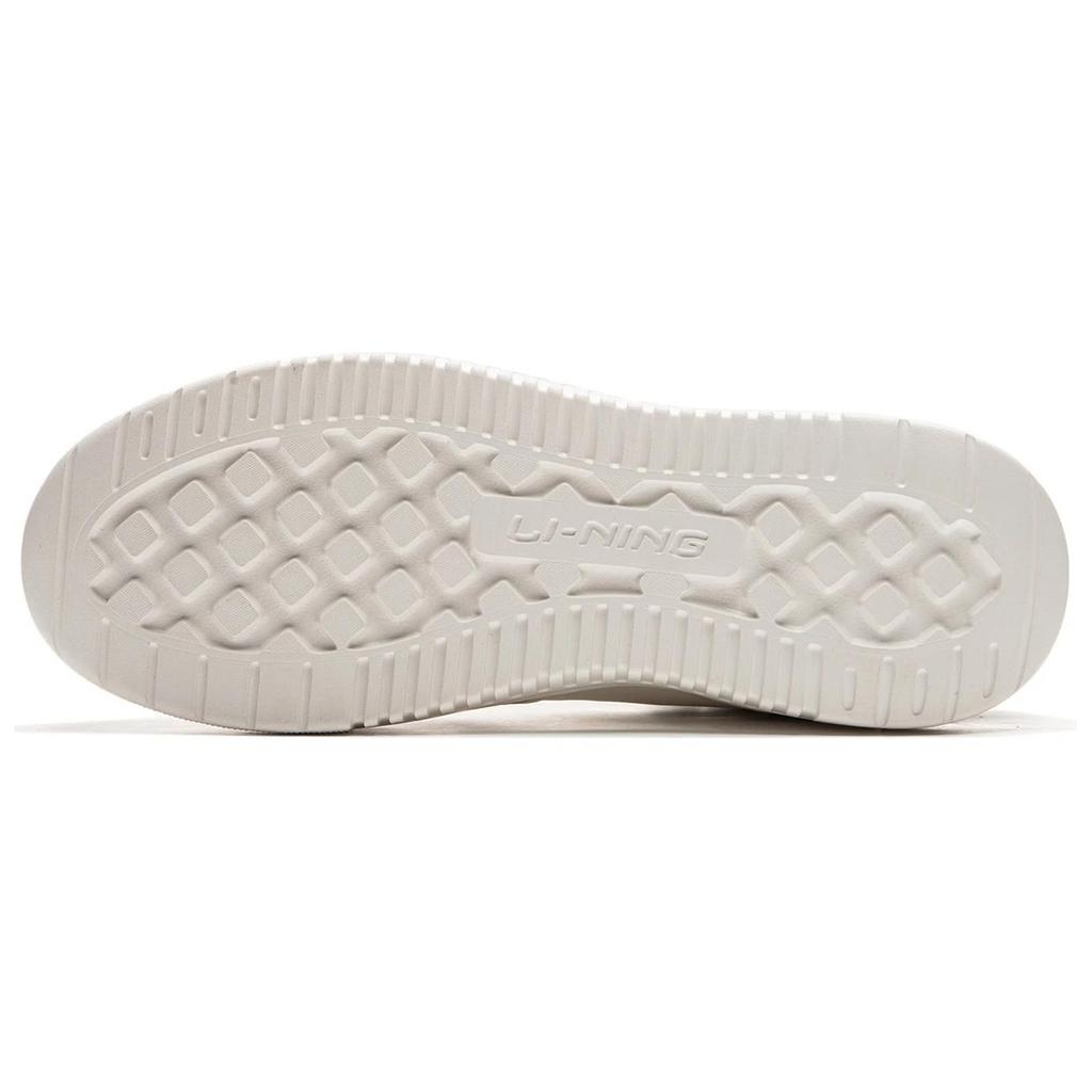Li Ning Cyan Cloud Slip Resistant, Abrasion Resistant, Breathable High top Skateboard Shoes Men's White Gray AGCU549-1