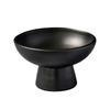Elegant Chinese Style Ceramics High Footed Fruit Tray Vintage Solid Color Dessert Plate Matte Texture Snack Tray Pudding