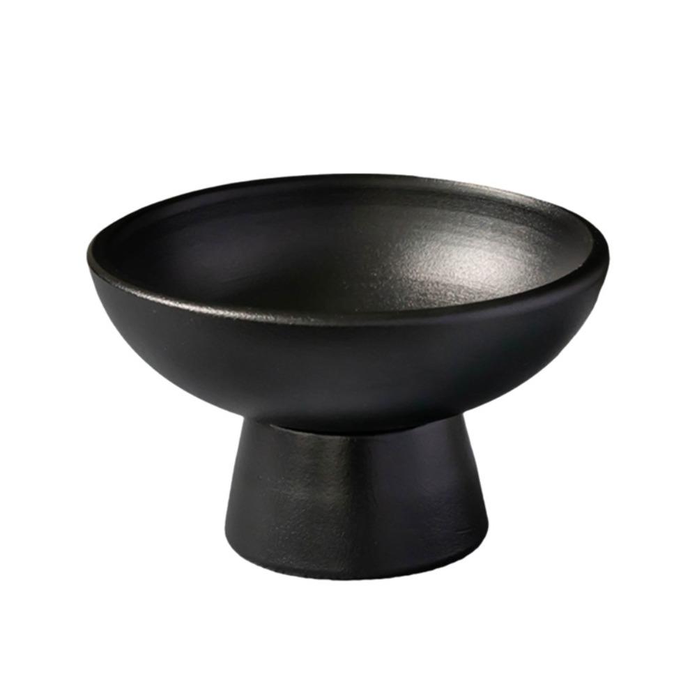 

Solid Color Ceramics High Footed Fruit Tray Vintage Snack Tray Classic Appetizer Plate Pudding Style B