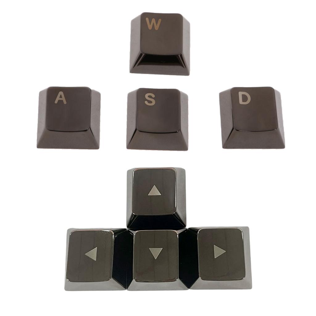 Premium Zinc Alloy Metal Keycaps CNC Laser Etched Customization Keycap for Mechanical Keyboards WASD Directions Keycaps