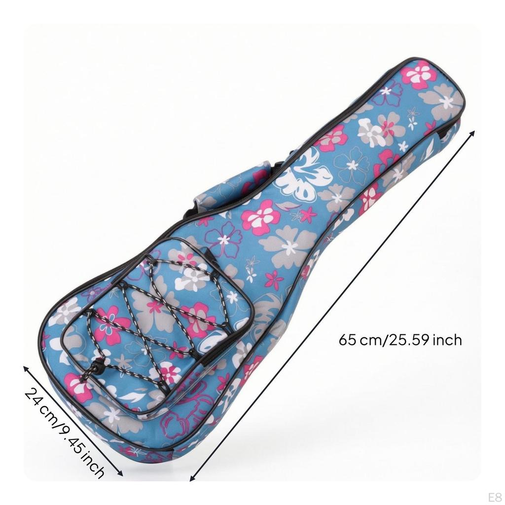 Padded Ukulele Bag Sheltering Gig with Accessory Pocket Reinforced
