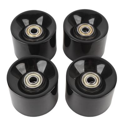 4PCS Roues de Skateboard PU Haute Élasticité 60x45mm Roue de Roller Longboard avec Roulements