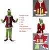 Polyester Grinch Kostüm Anzug Mit Hut Jacke Gürtel Handschuhe Hose Fußabdeckung