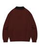 COVERNAT Arch Logo Half Zip Sweatshirt Deep Red