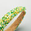 Women's Hair Band Wide Edge Headband Fabric Sponge Colorful Rice Beads Sequins Hair Accessories Party Headwear Accessories