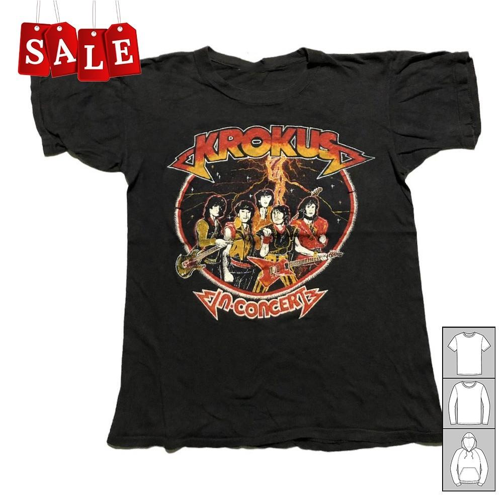New Krokus Rock Band in concert Gift For Fans Unisex S-5XL Shirt SS611 XXXXL