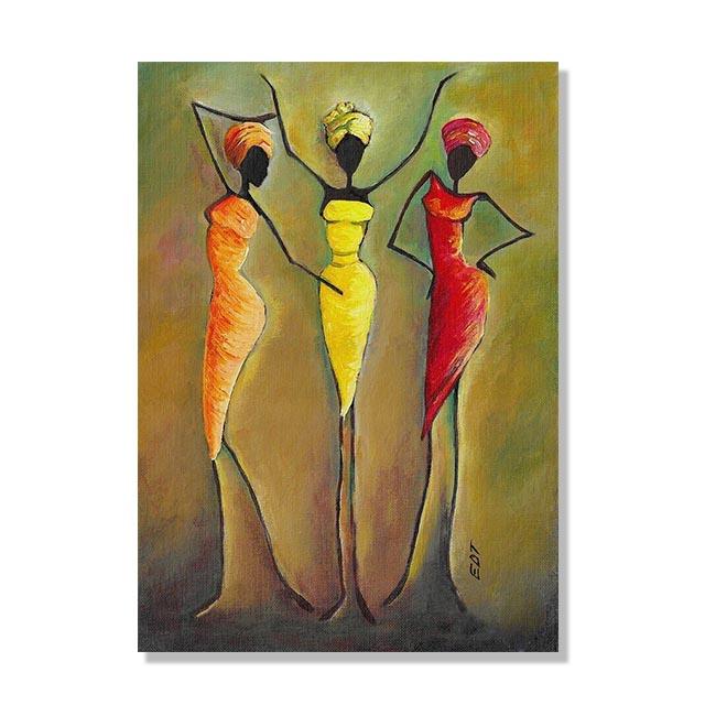 

Абстрактные современные граффити африканские женщины холст картины, настенные художественные постеры, принты искусство для гостиной, украшение дома 60x80cm No Framed