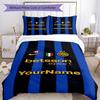 Inter Milan Customize Your Name Bedding Set Breathable Duvet Cover with Pillowcases Home Decoration Birthday Gift