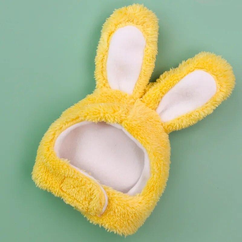 Cute Pet Headgear Rabbit Ears Cap for Cats Warm Plush Cat Hat Christmas Cosplay Warm Hood Kitten Headwear Pets Supplies