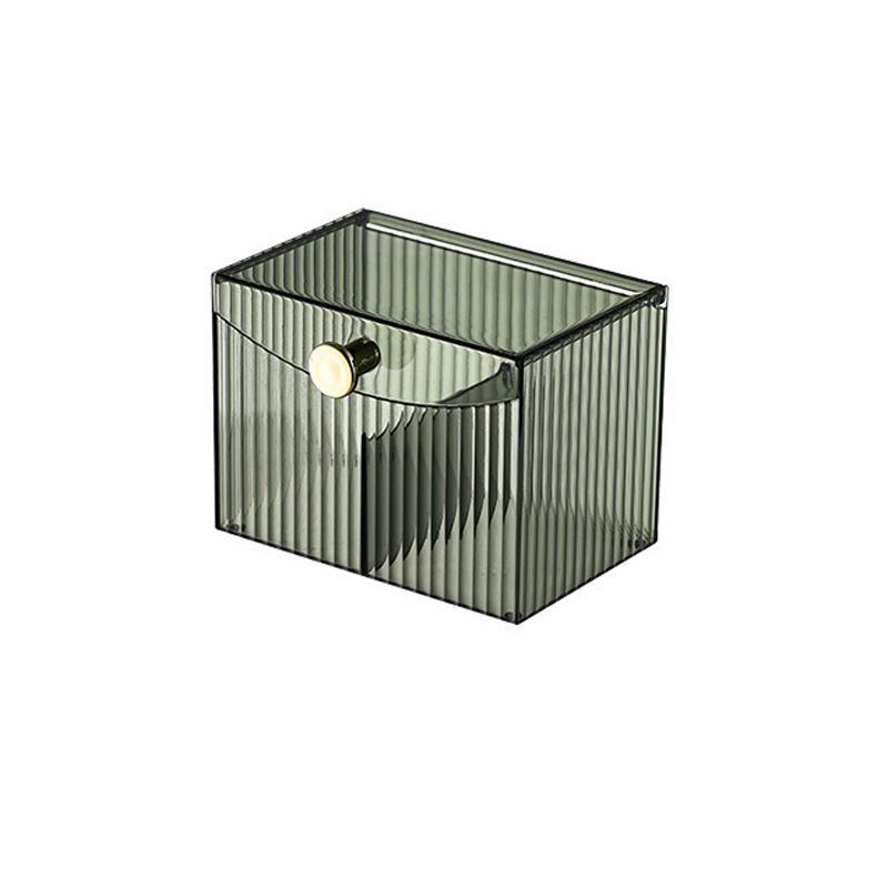 

Держатель-диспенсер для ватных палочек с 2 отделениями, прямоугольный органайзер для ватных дисков и палочек с крышкой, прозрачная банка-органайзер для ванной комнаты зелёный