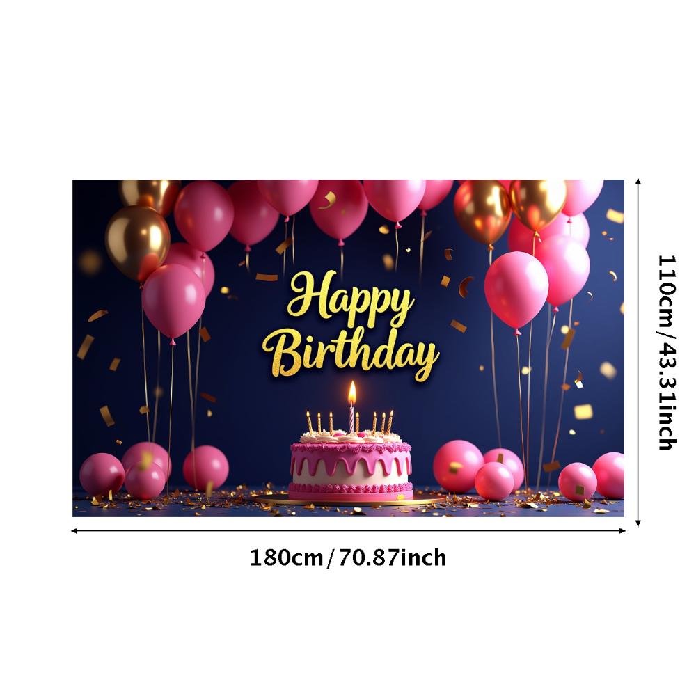 Banner   Birthday backdrop   Customizable   Large   Durable   Event decor   Colorful   Anniversary decoration   for Event