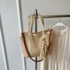 Grote Commuter Tote Bag, Stijlvolle en Modieuze Geweven Dames Tas