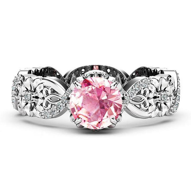 Ebay Fashion Diamond Pink Crystal Ring