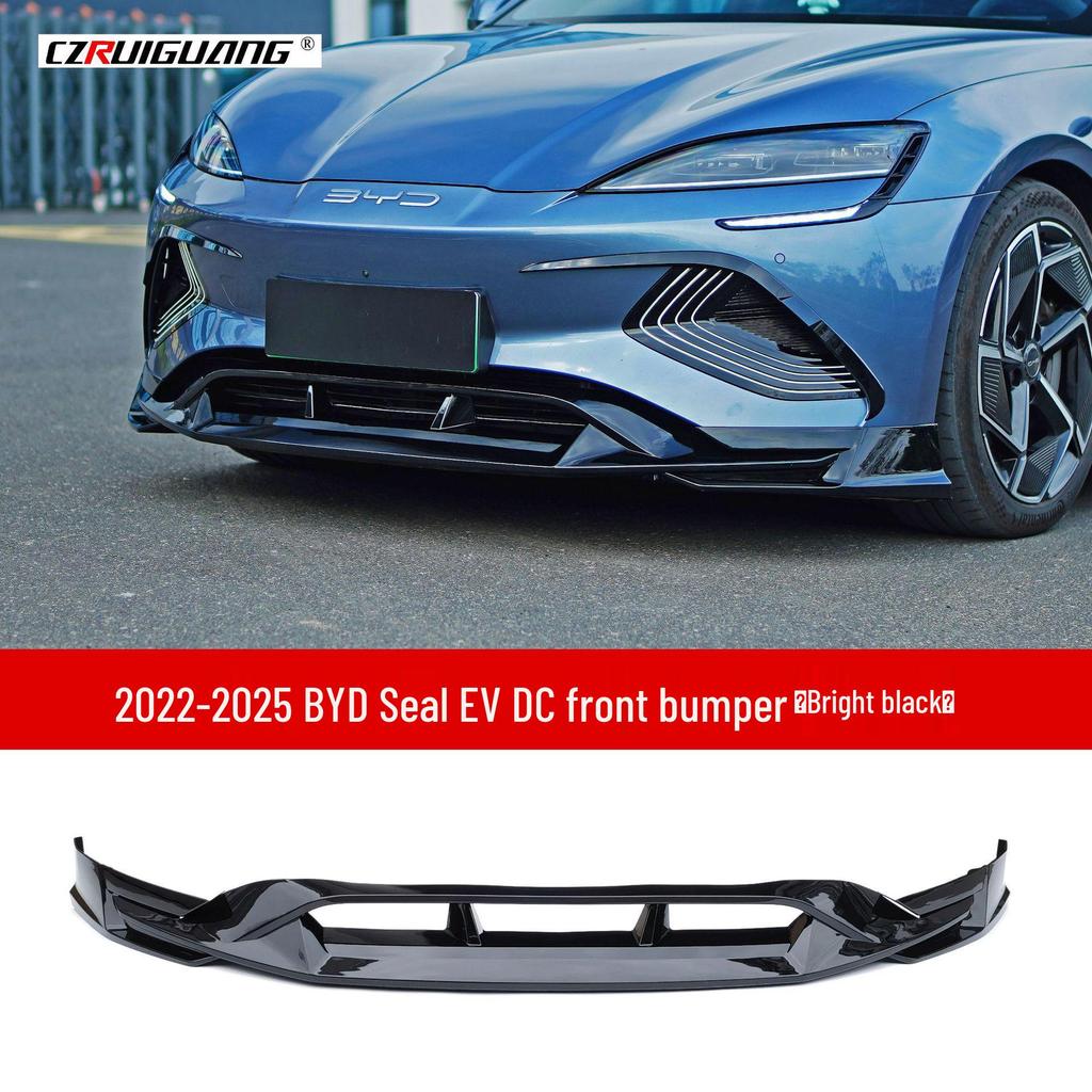 Compatible with BYD Seal EV DC: Rear & Front Bumpers, Front Lip Spoiler, Side Skirts, Rear Spoiler, Black Bright Strips.