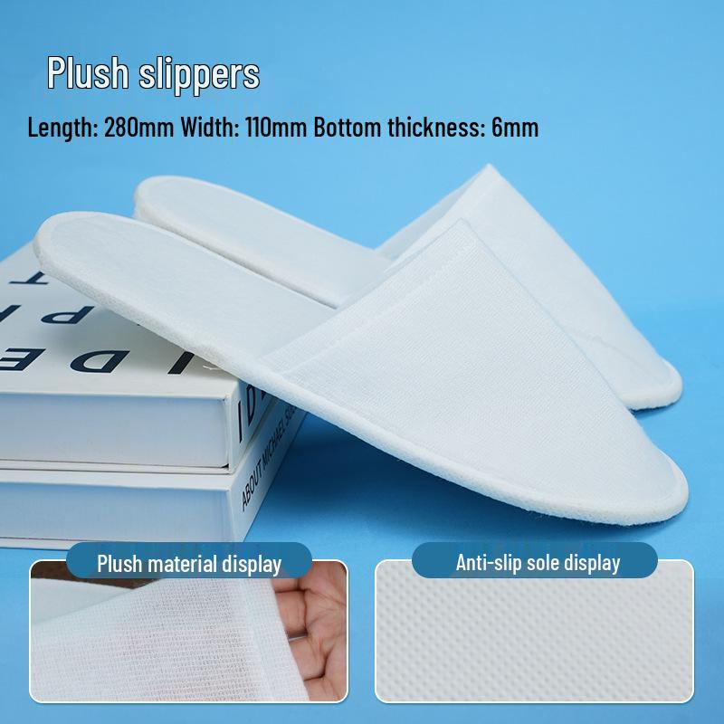 Luxuriöse rutschfeste Hausschuhe aus Korallenfleece für Hotels, B&Bs und Privatzimmer