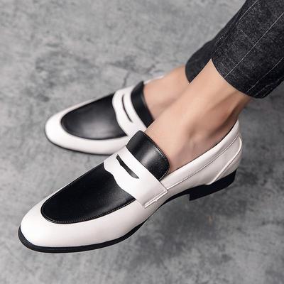 Men's Large British Style Slip-On Leather Driving Shoes - Business Casual, Trendy Korean Design, Versatile Loafers