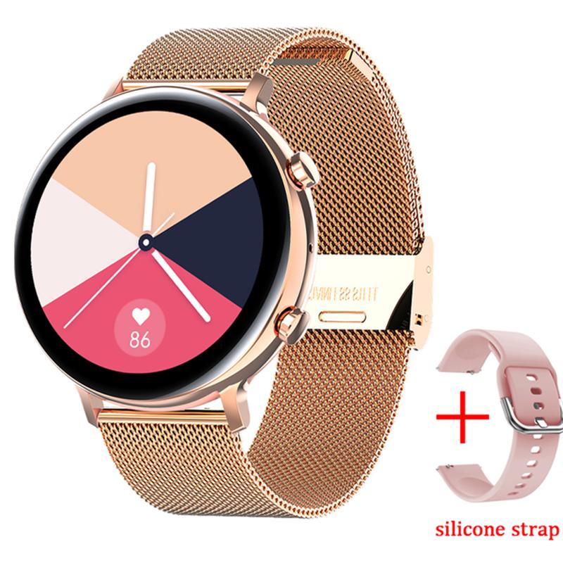 Bluetooth Anruf Smartwatch Damen EKG+PPG Multi-Sportmodus Fitnesstracker Wasserdicht Mode Damen Smartwatch Für Huawei